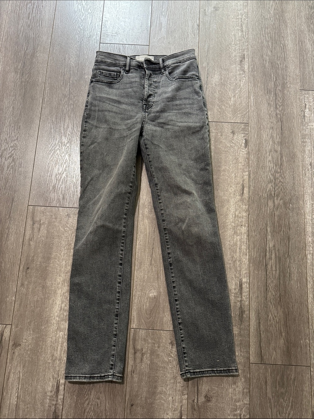 Everlane cigarette skinny grey/black jeans 27